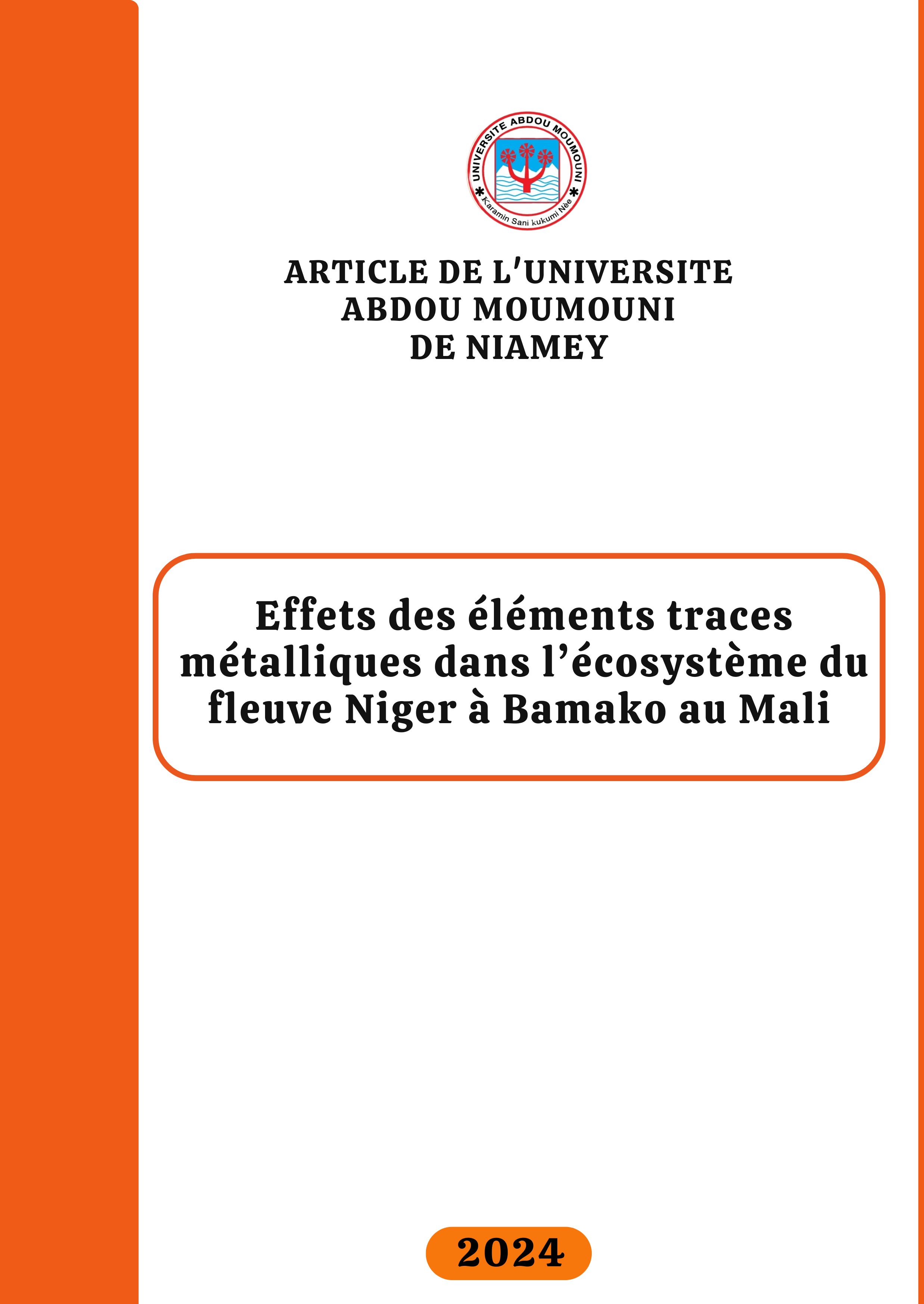 Effets des éléments traces métalliques dans l’écosystème du fleuve Niger à Bamako au Mali